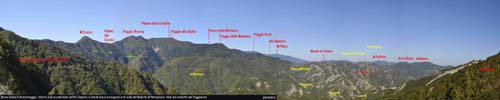 Crinale Sud Occidentale visto da Monte Carpano (Bagno di Romagna)<br>foto scattata da Bruno Roba - Poppi (AR) e qui riprodotta col consenso dell'autore